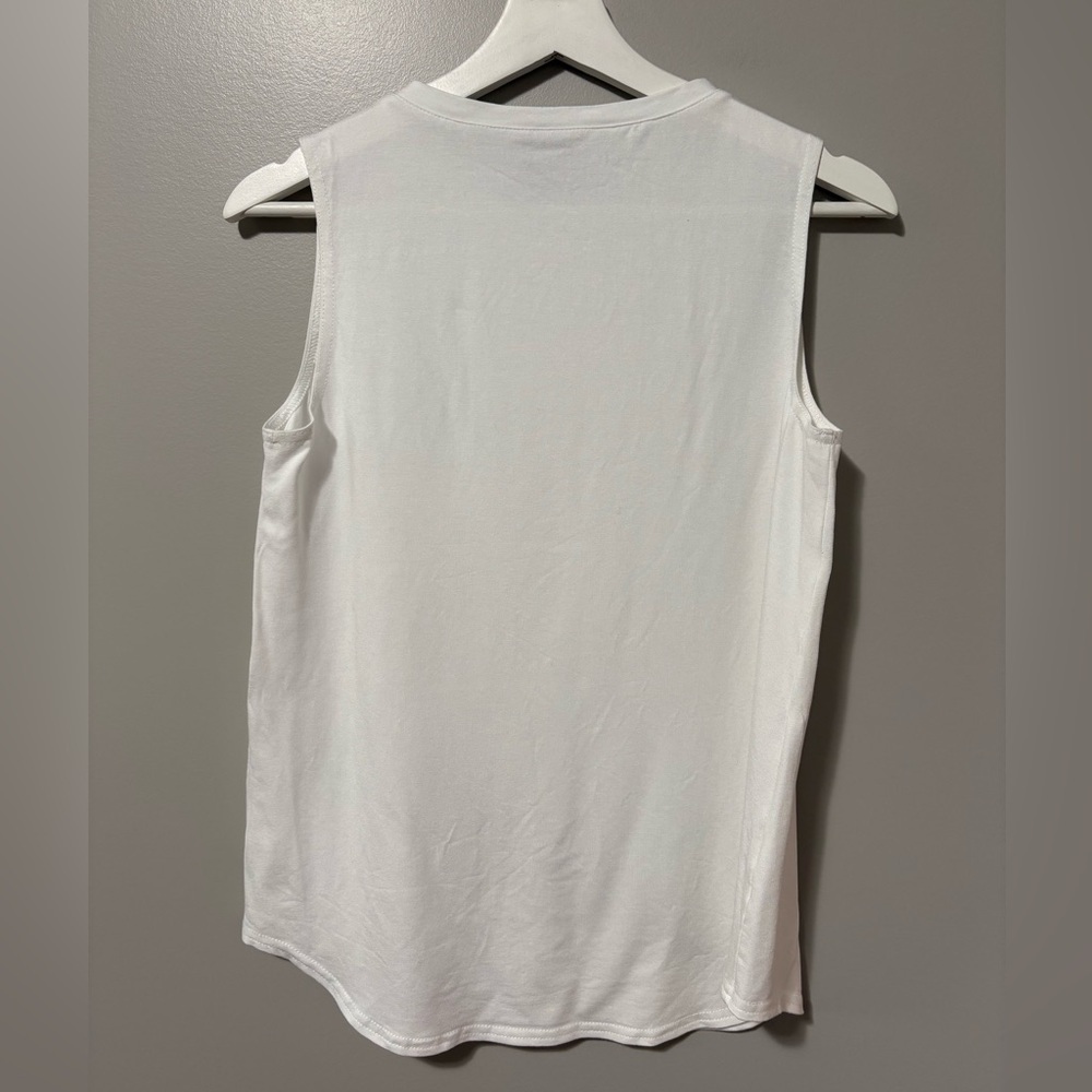 Joseph Ribkoff Sleeveless Crewneck Vanilla Top Style 231186 - Picture 6 of 8